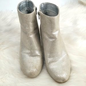 Sparkly Silver Metallic Ankle/Chelsea Boots